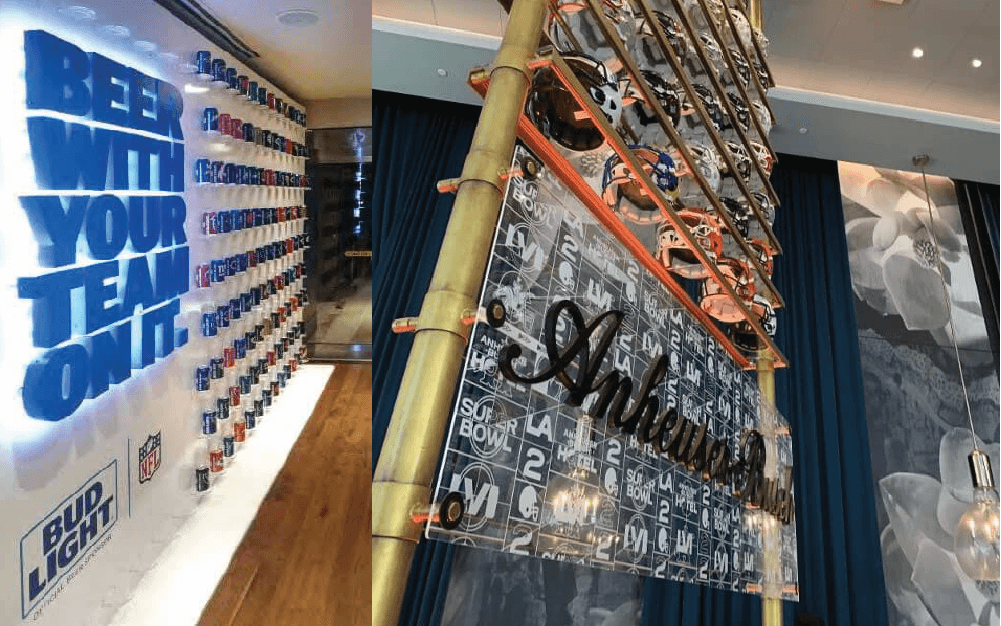 bud light dimensional signage