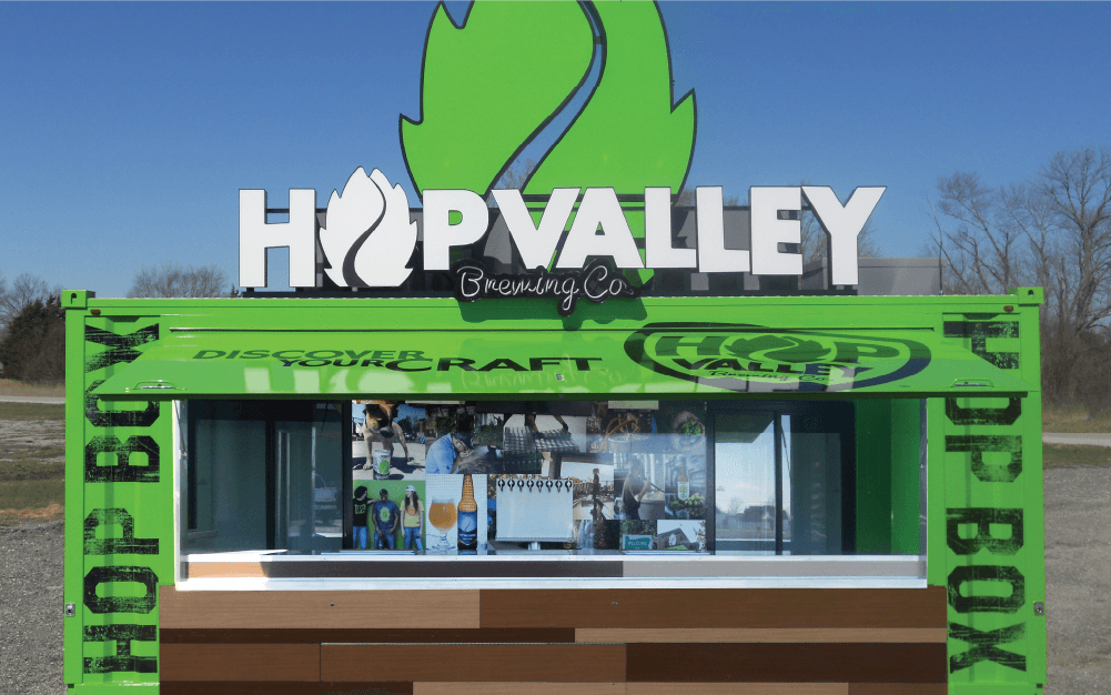 hop valley dimensional signage