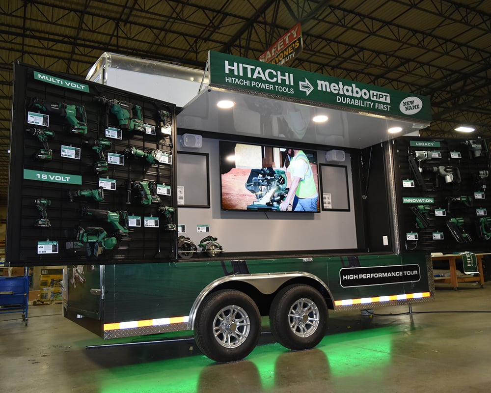 hitachi mobile showroom trailer truck