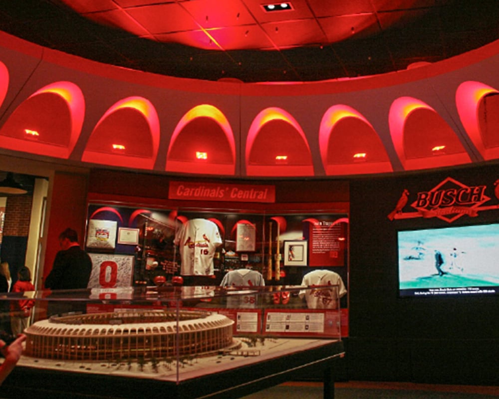 Cardinals Hall of Fame exhibits display