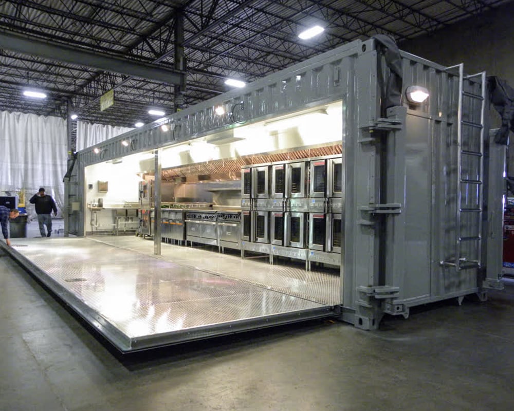 folding commercial mobile kitchen trailer truck