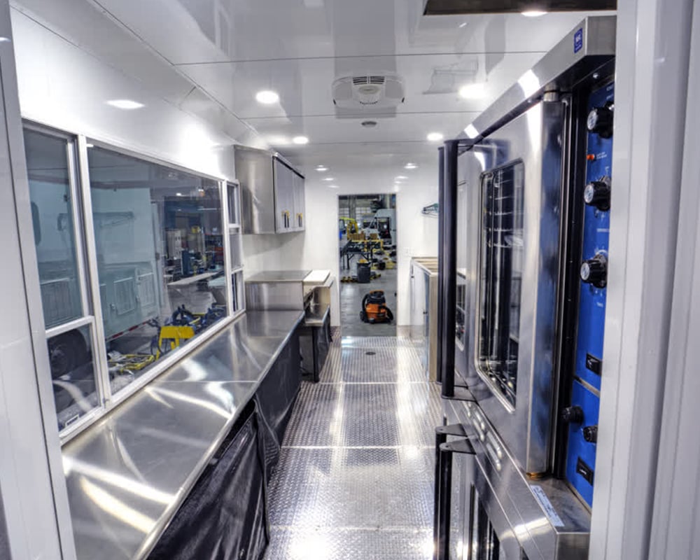interior commercial mobile kitchen trailer truck