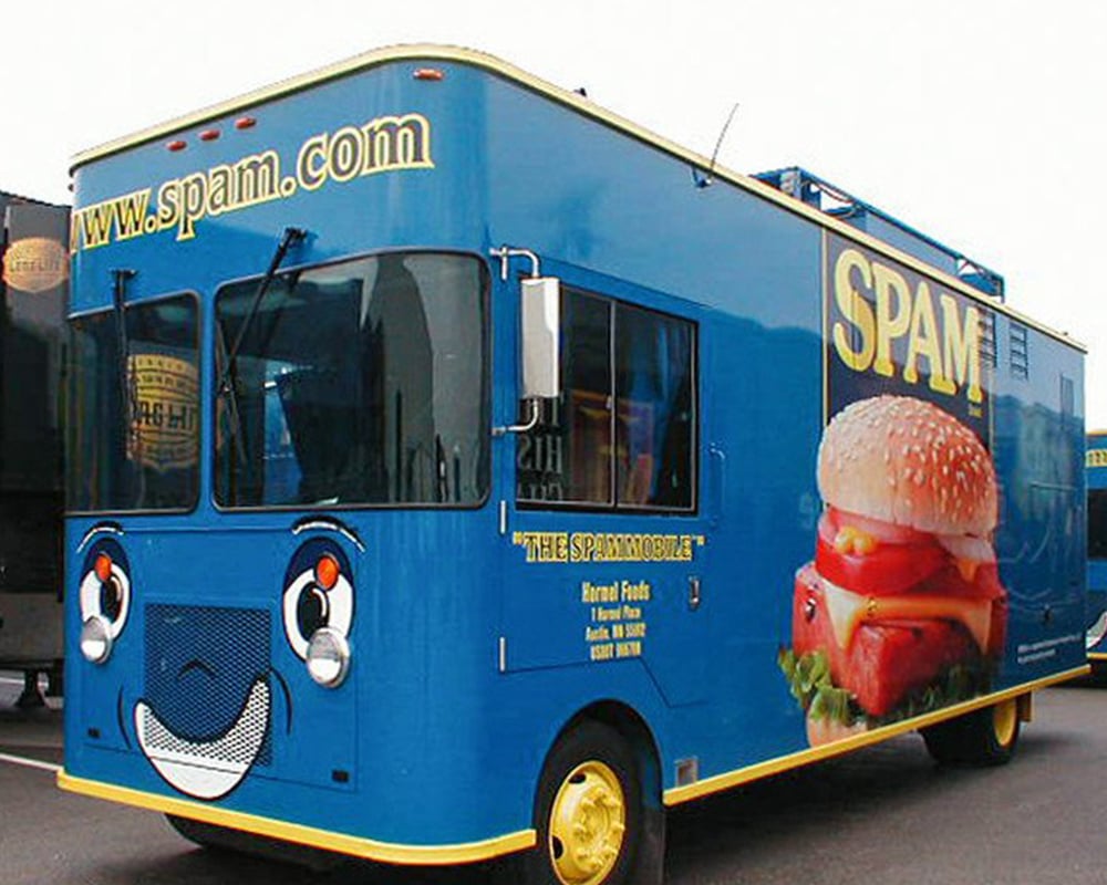 spam commercial mobile kitchen trailer truck