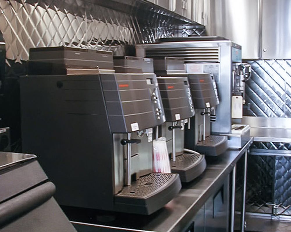 coffee machine commercial mobile kitchen trailer truck
