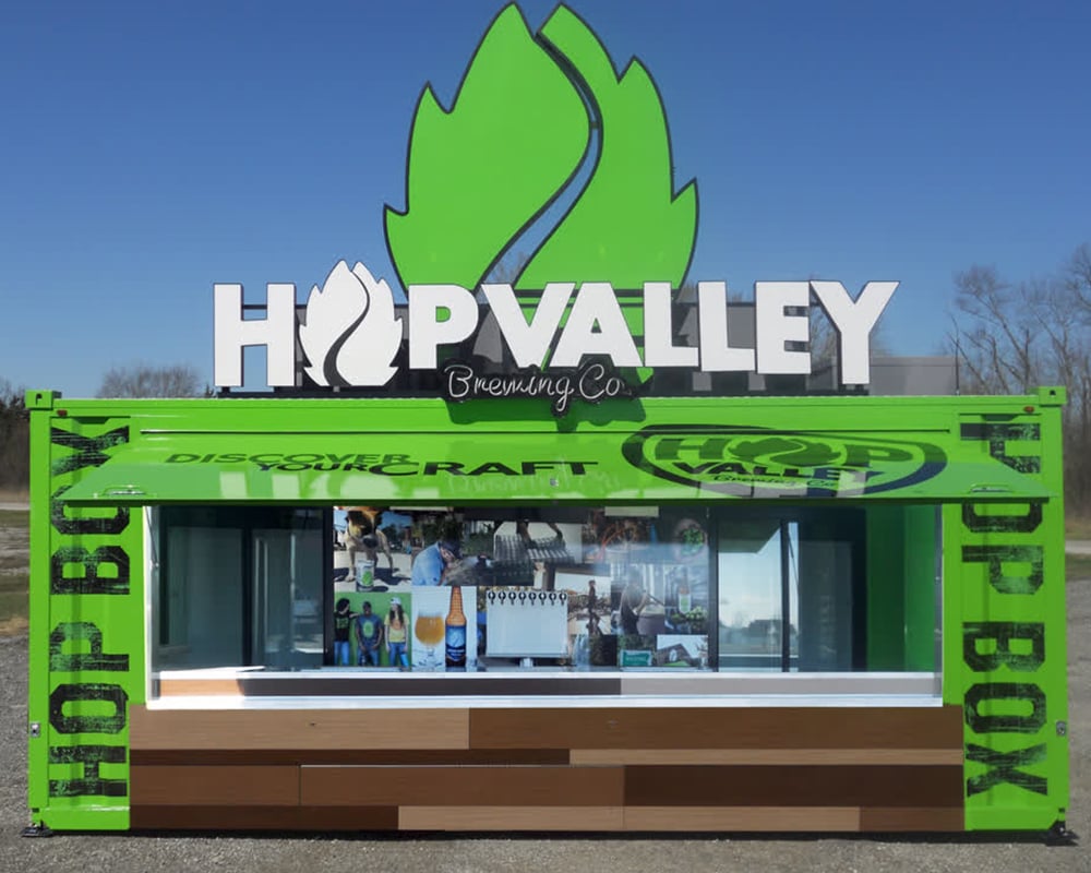 hop valley brewing company sampling kitchen