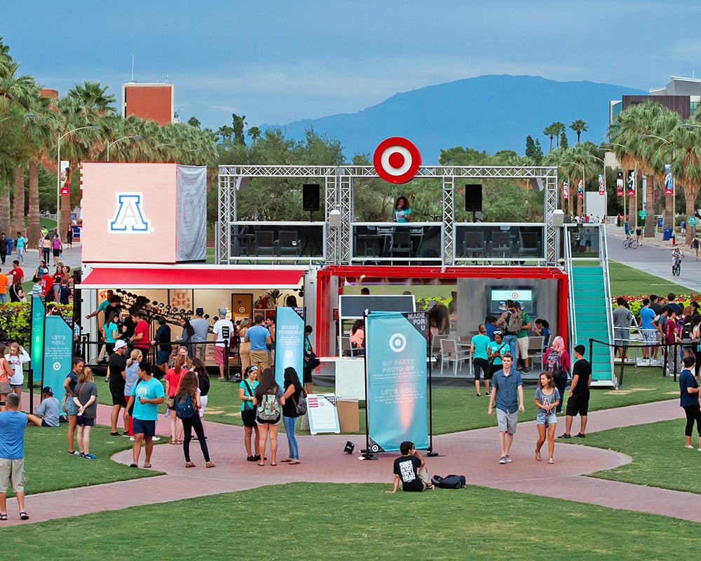 conex container experiential product display