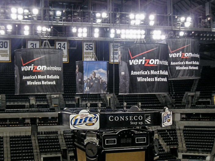 Verizon stadium banners