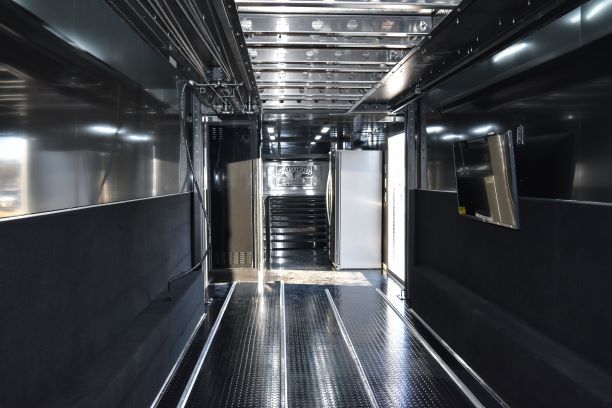 epic wallace race trailer interior view race car trailer