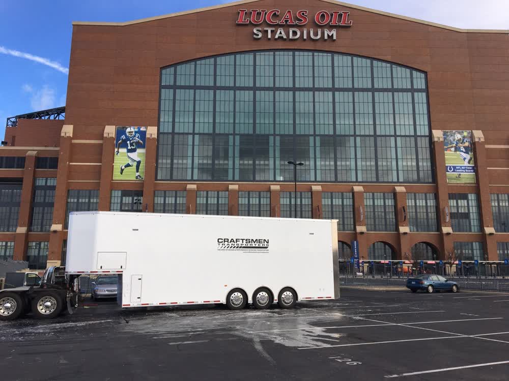 lucas oil stadium race car trailer
