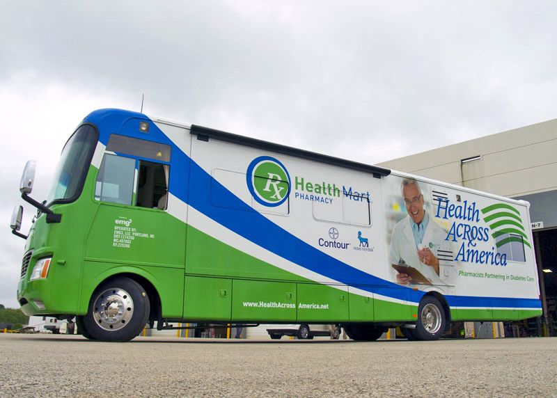health mart pharmacy mobile billboard truck trailer