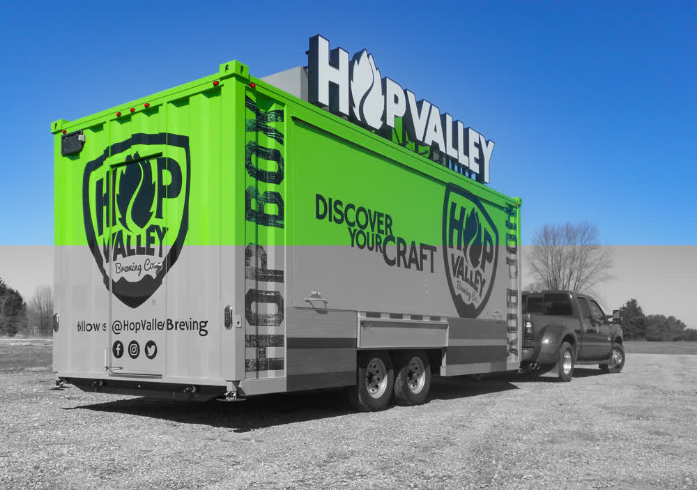hop valley mobile billboard truck trailer