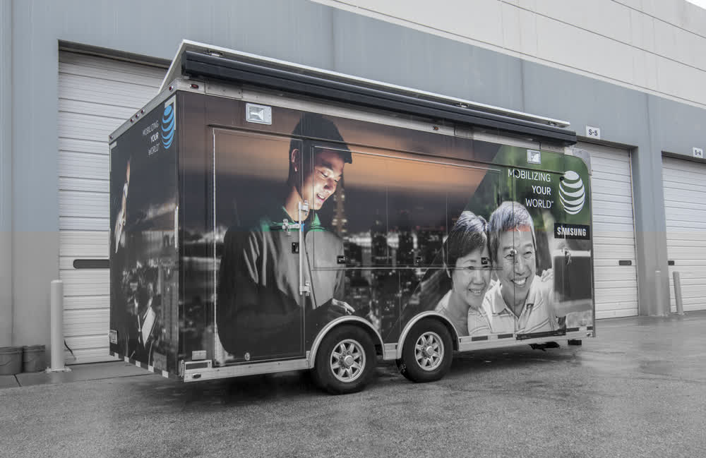 samsung mobile billboard truck trailer