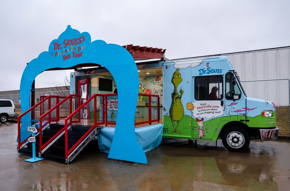 dr seuss mobile showroom trailer truck
