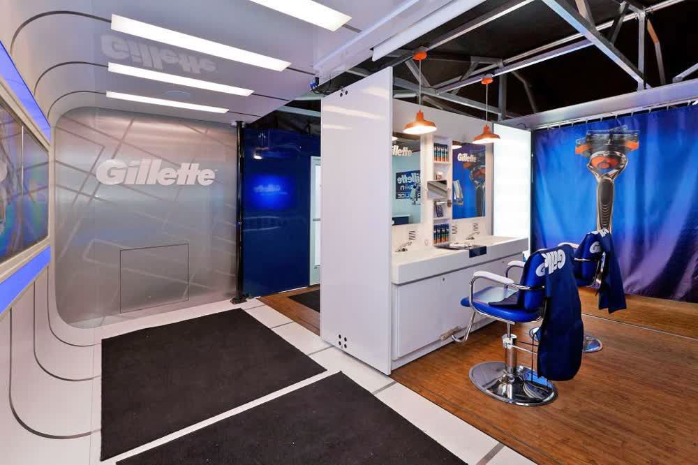 gillette experiential marketing conex container