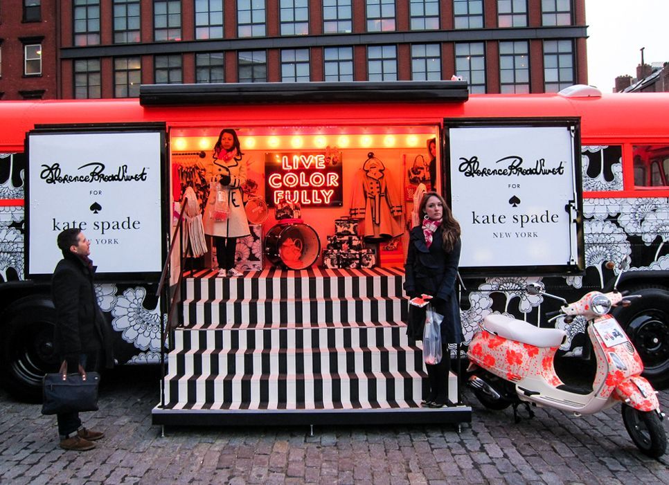 kate spade mobile showroom trailer truck