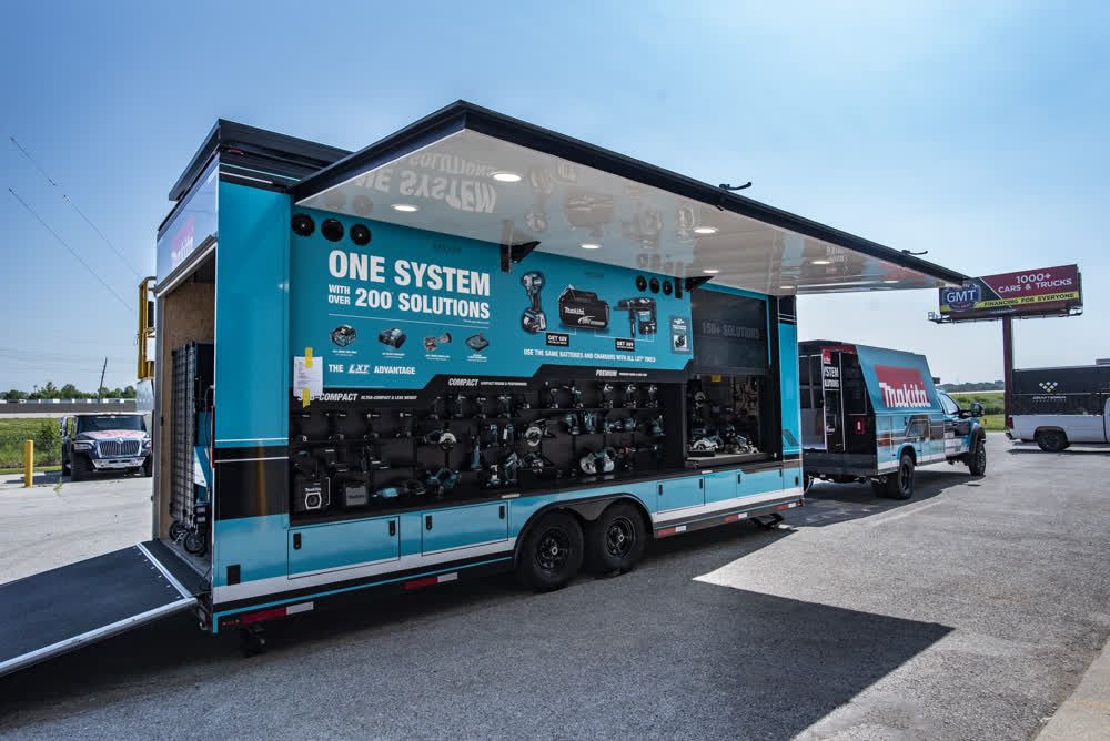 makita mobile showroom trailer truck