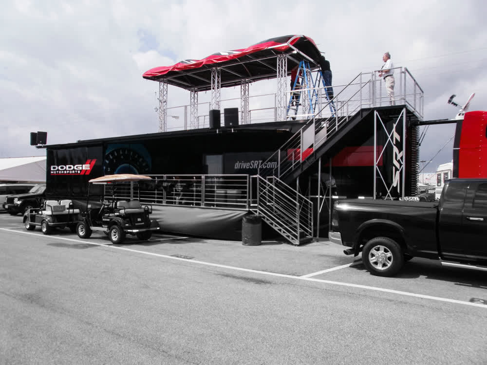 dodge srt mobile stage trailer