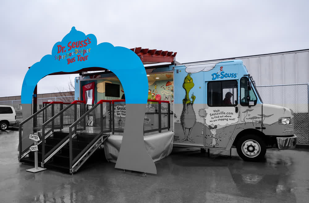 dr seuss mobile stage trailer