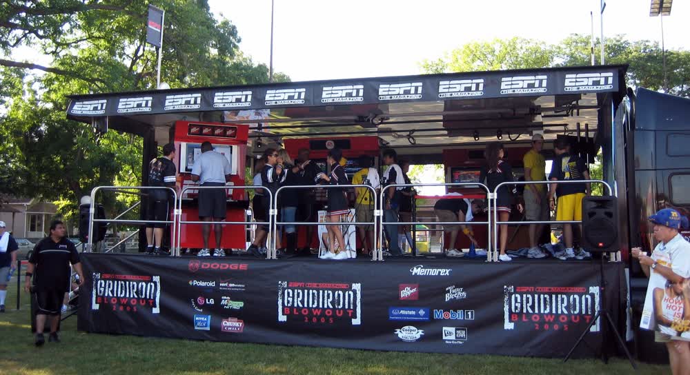 espn the magazine mobile stage trailer