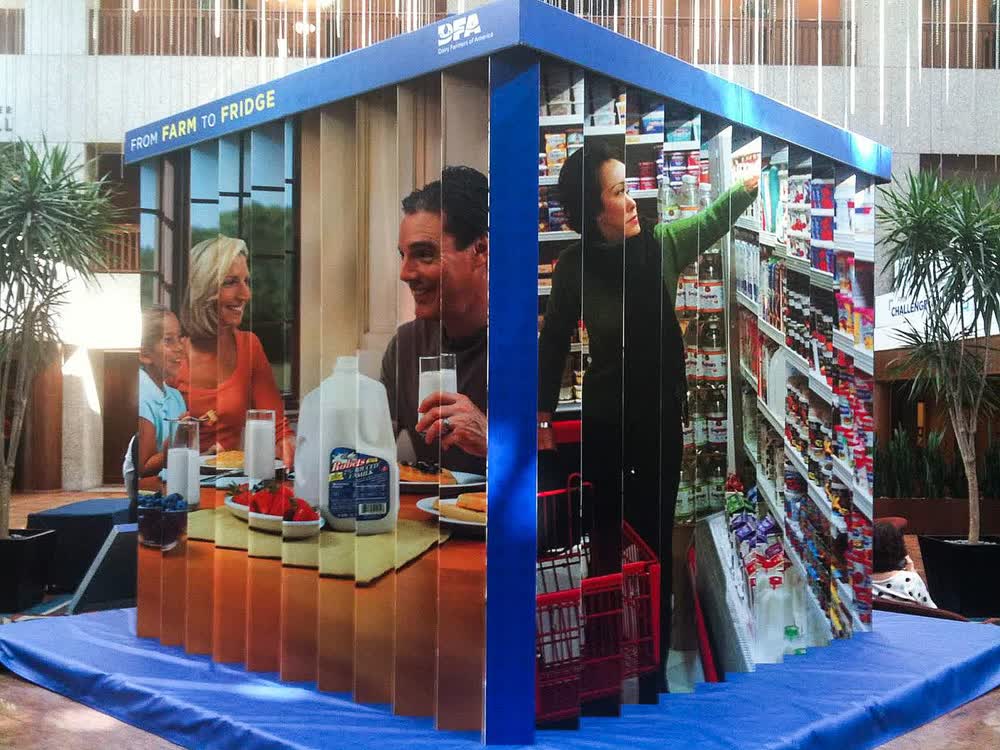 dairy farms of america from farm to fridge experiential event elements