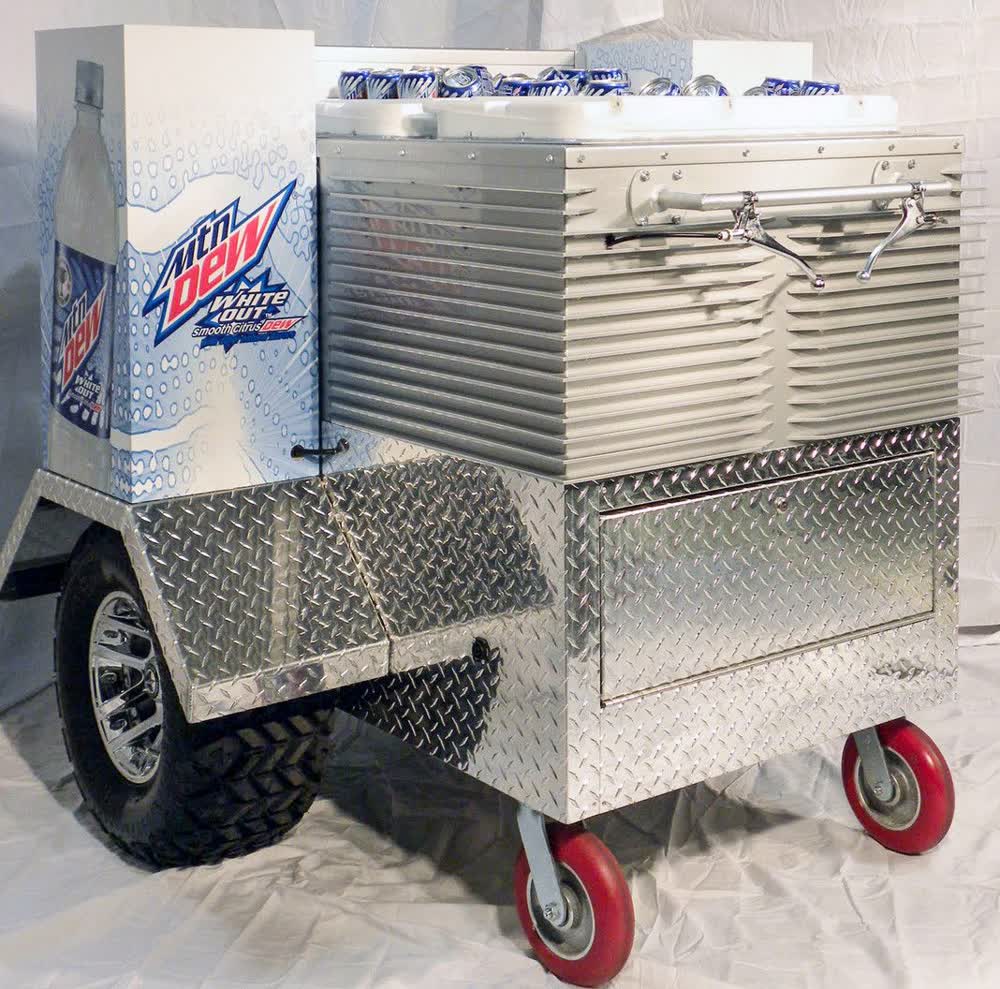 mountain dew white out cooler experiential event elements