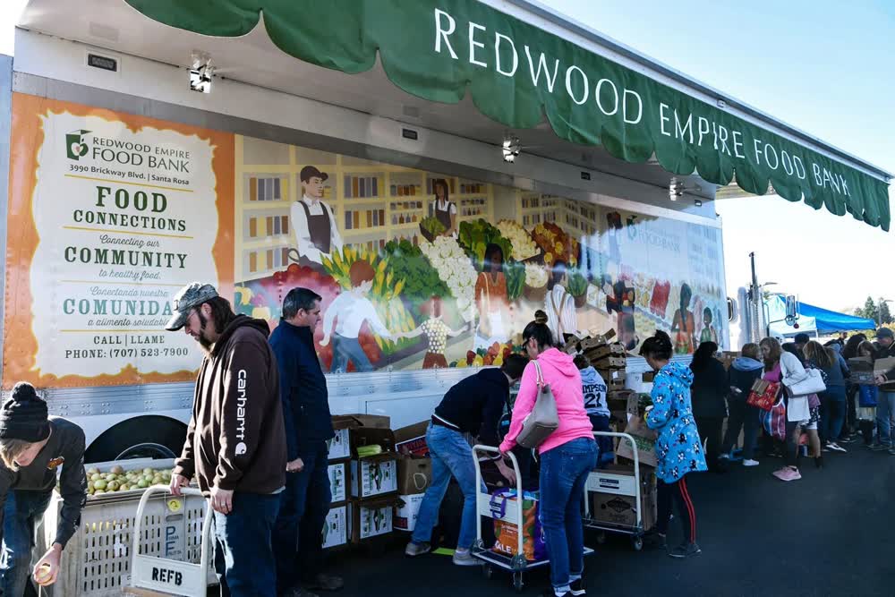 redwood empire food bank event promotional vehicles trailers