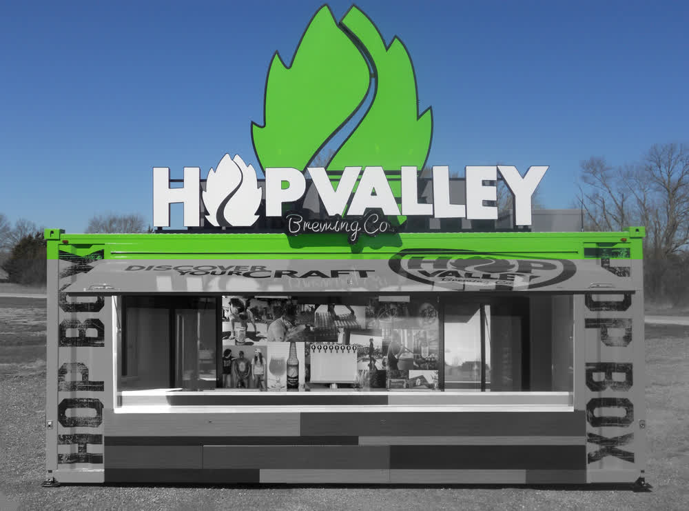 hop valley brewing company sampling kitchen