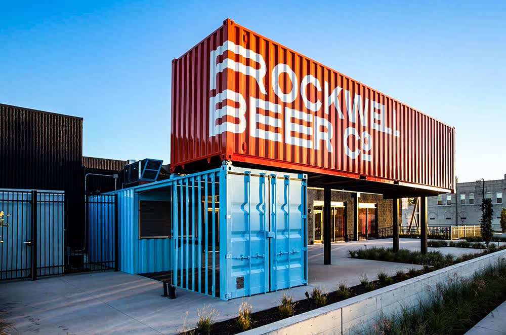rockwell brewery shipping container conversion