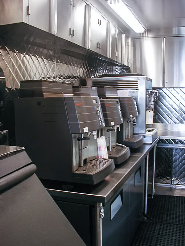 coffee machine commercial mobile kitchen trailer truck