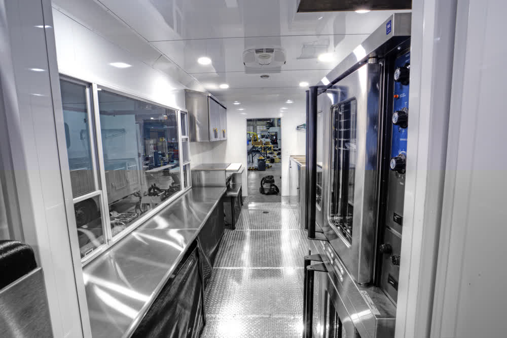 interior commercial mobile kitchen trailer truck