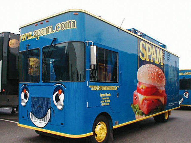 spam commercial mobile kitchen trailer truck