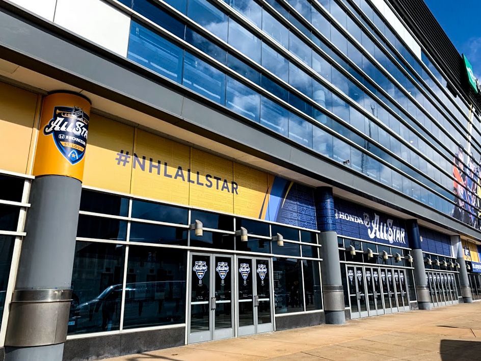 st louis blues building wraps