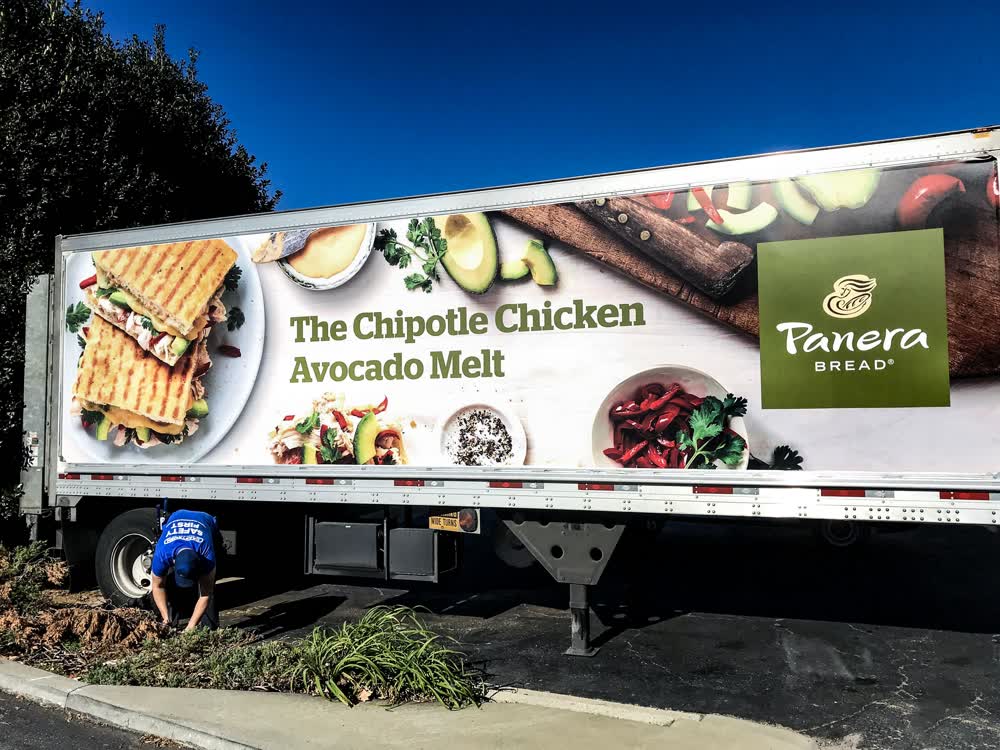 panera bread chicken melt fleet graphics