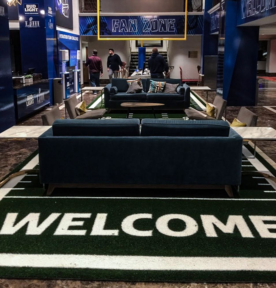 bud light fan zone floor graphics