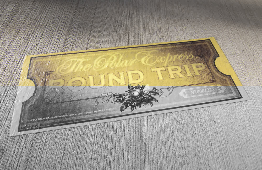 polar express floor graphics
