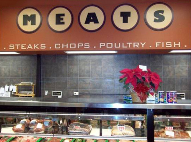 grocery meats retail graphics