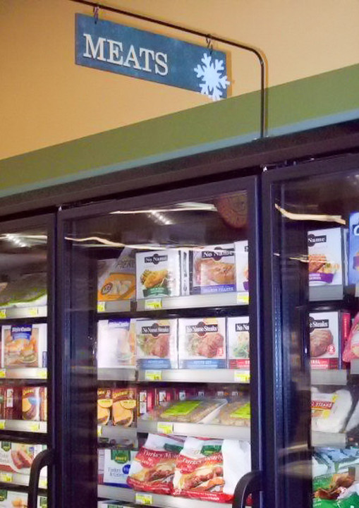grocery store frozen foods retail graphics