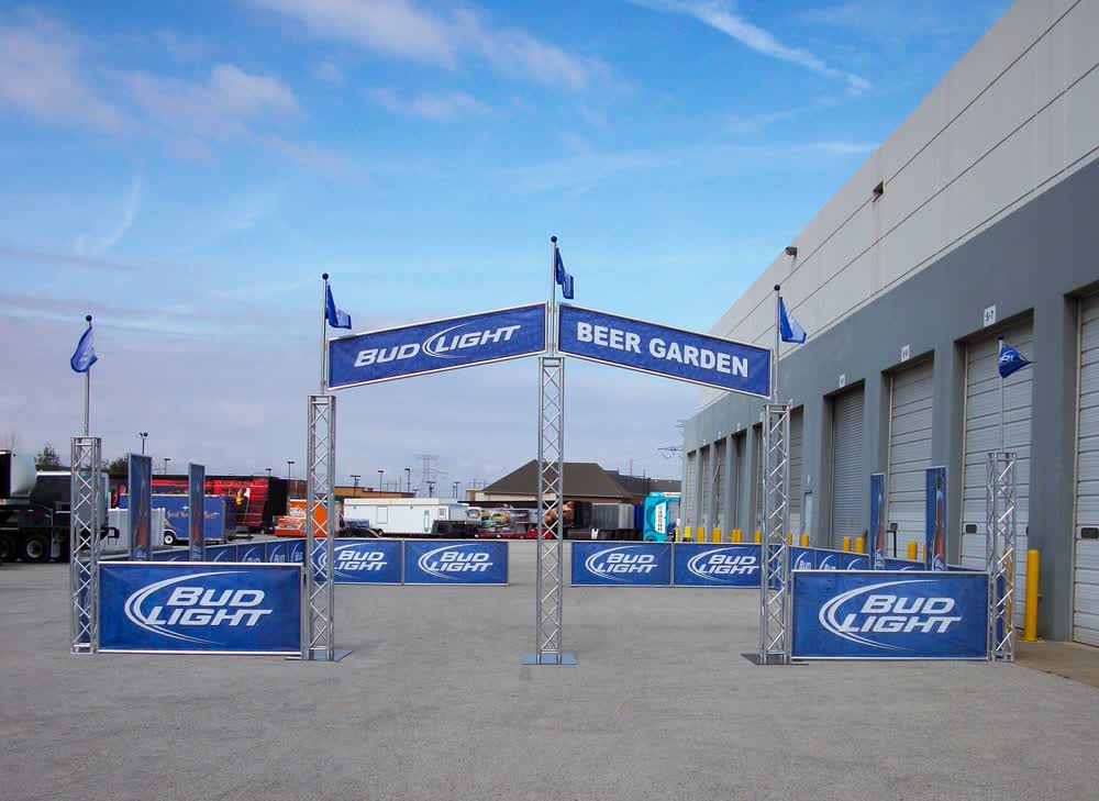 bud light beer garden banners