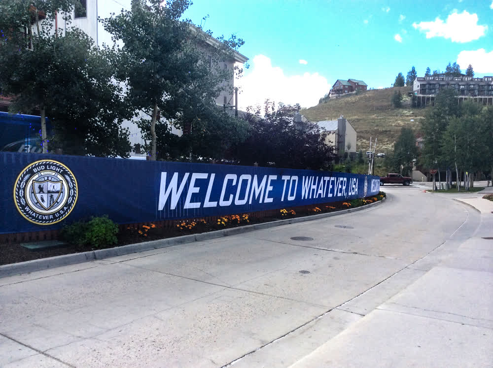 bud light whatever usas welcome  banners