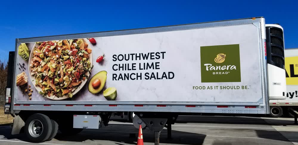 panera bread vinyl car wrap