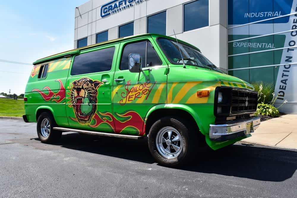 sailor jerry vinyl car wrap