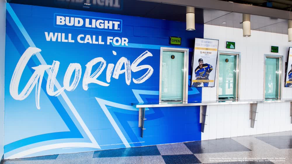 bud light gloria wall decals graphics