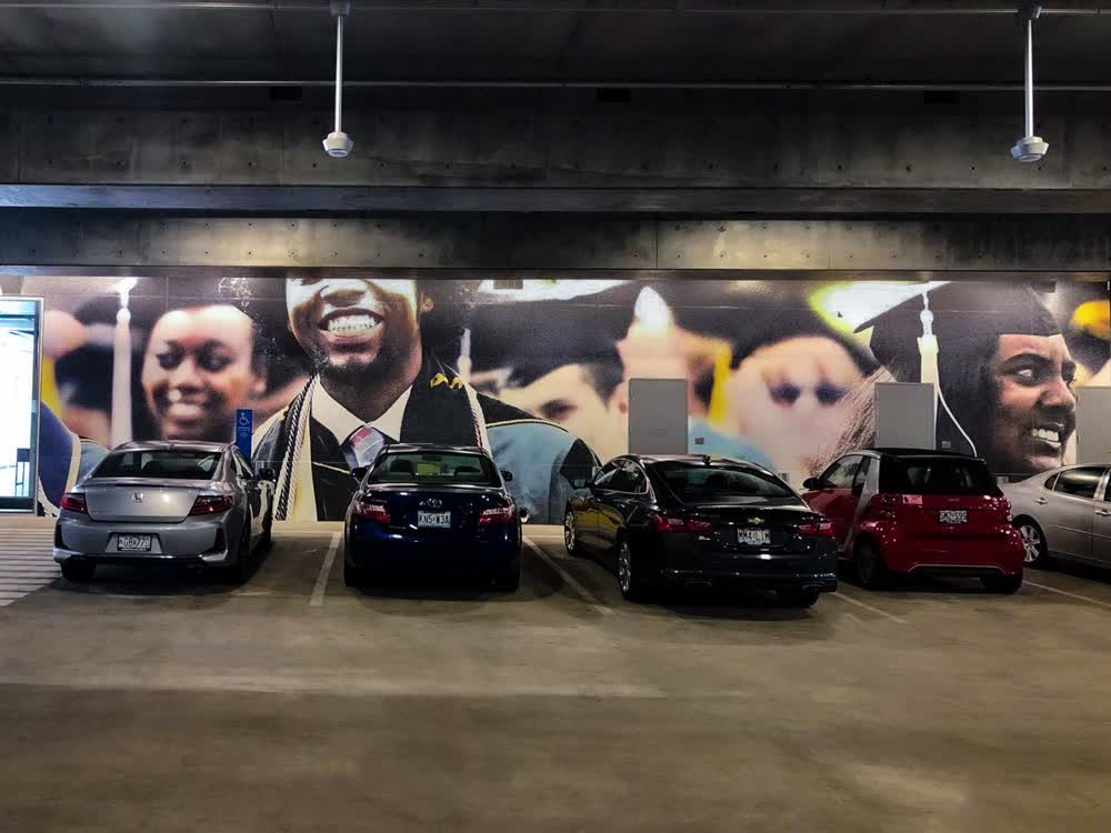 parking garage wall decals graphics