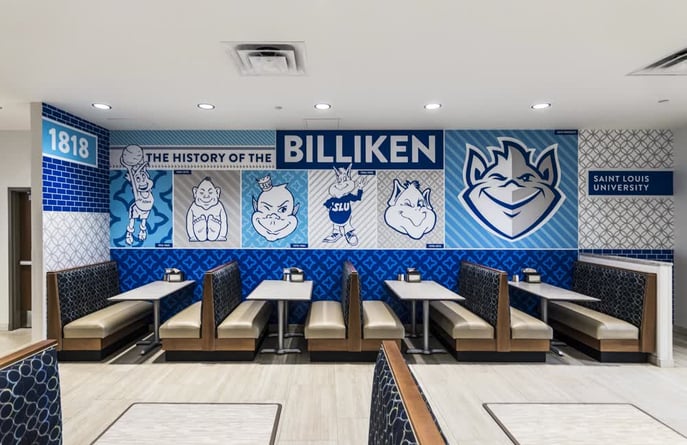 saint louis university locker room wall decals graphics