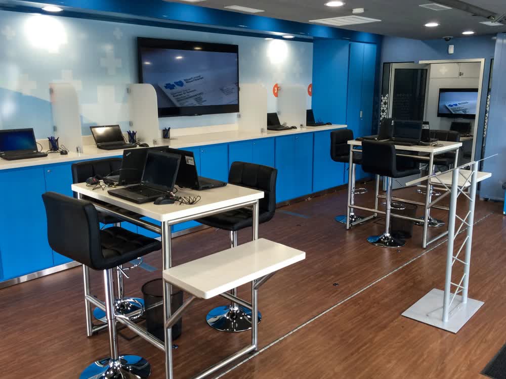 blue cross blue shield mobile command center trailer