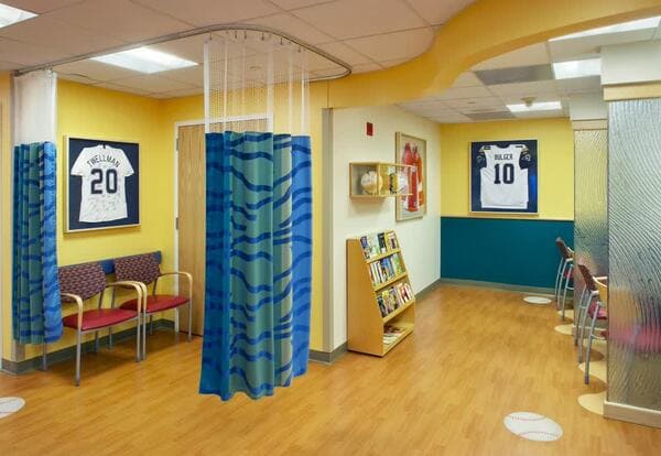 admitting room children's hospital architectural signage