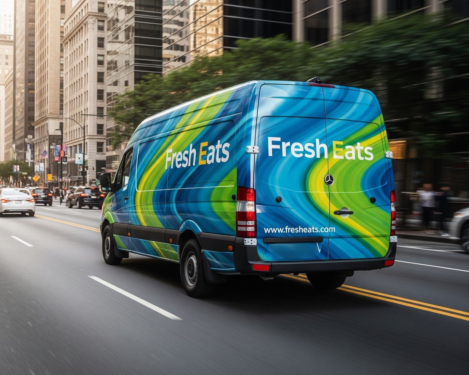 branded-delivery-van-with-partial-wrap