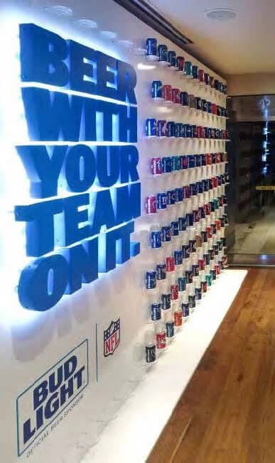 bud light dimensional signs
