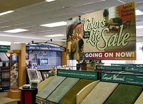 carpet weaver interior signage