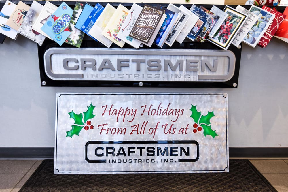 craftsmen happy holiday custom sign